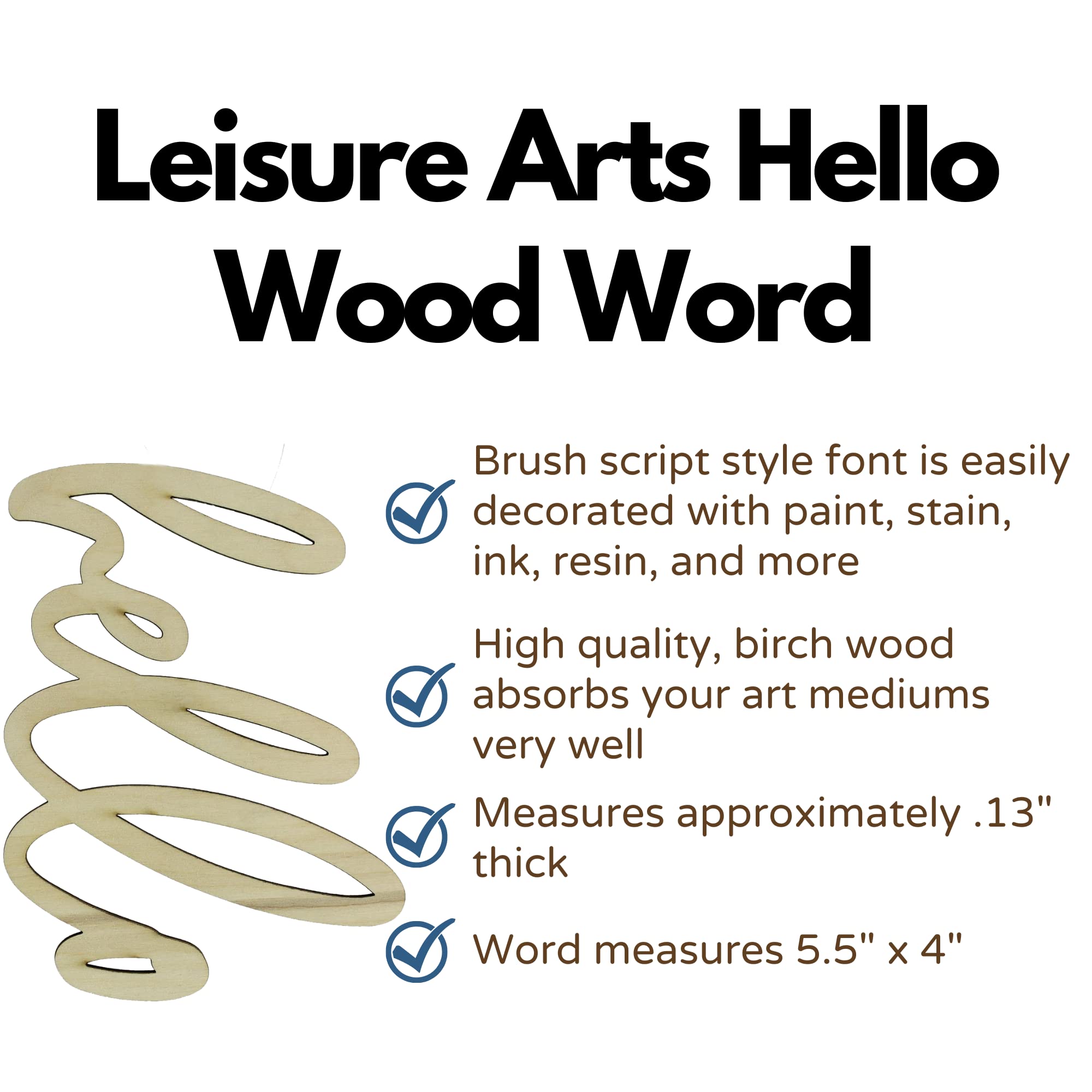 Amazon.com: Leisure Arts Unfinished Wood Words - 5.5